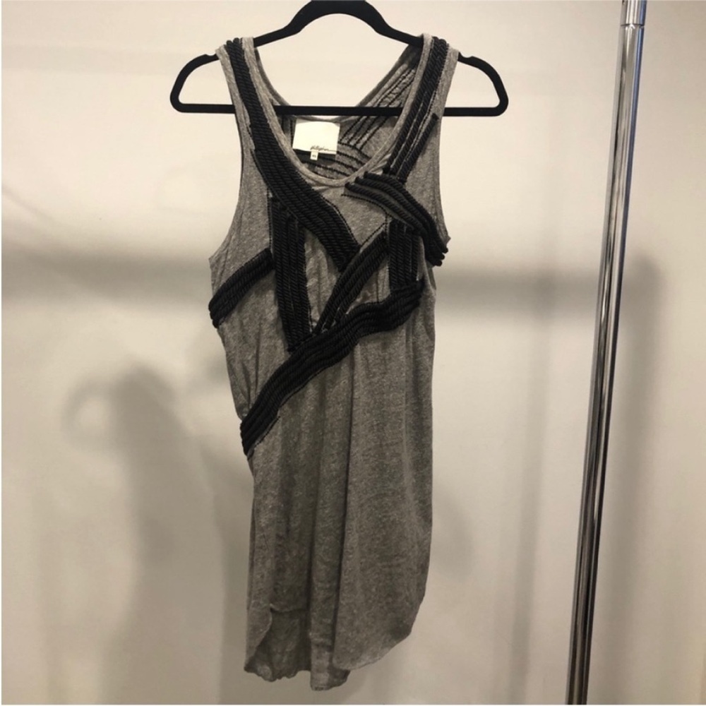3.1 Phillip Lim Gray and Black Mini Dress